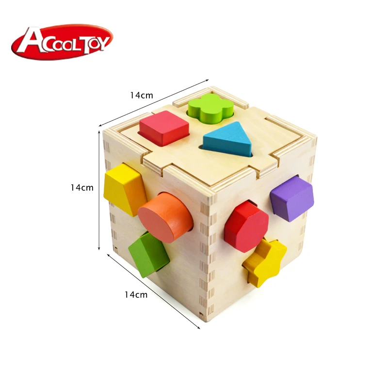 New Children Classic Portable Wooden Montessori Material Educational Toy Shape Sorter For Kids learning toys for toddlers