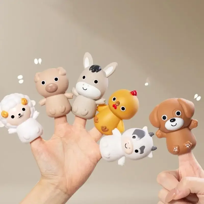 Baby Safe Floating Stacking Boat With Animal Finger Puppet Interactive Bath Play Toy For Toddler Sensory Development 15UB