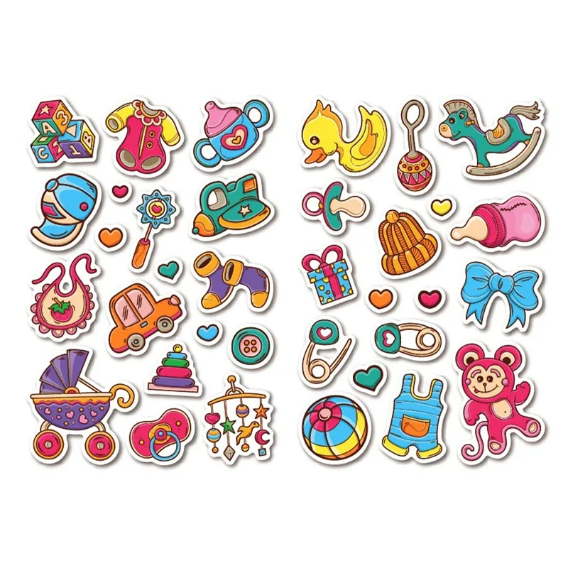 Life Knowledge Stickers Early Child Learning Life Items Stickers Toy Universe Furniture Items Learning Diary And Ledger Stickers