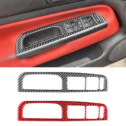 Carbon Fiber For Volkswagen Golf 4 1999-2004 Car Window Lift Switch Button Panel Trim Sticker Interior Accessories LHD RHD