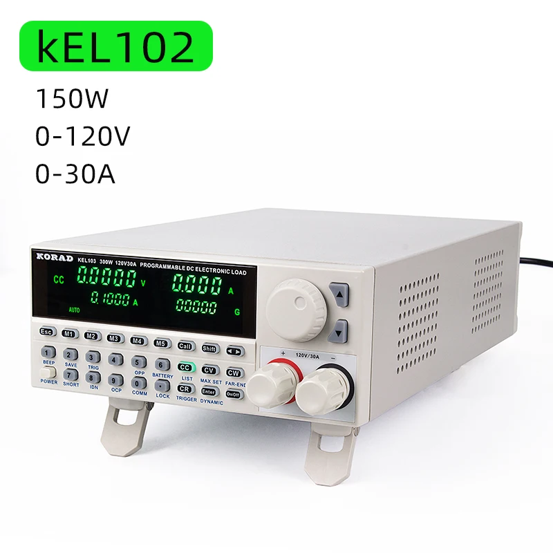 KORAD KEL102 150W 120V 30A DC Load Tester Bench Digital Programming DC Electronic Load Battery Tester