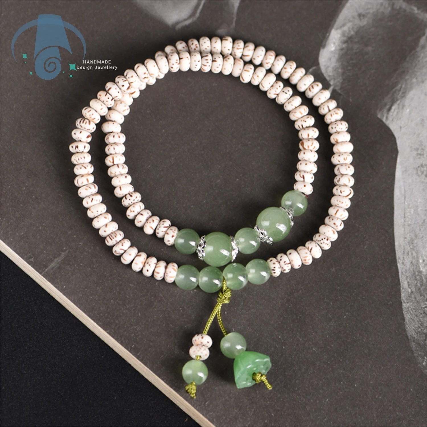 

Double Loop Buddhist Mala Bracelet Moon Star Bodhi Slice Beads Prayer Necklace Women Simple Zen Meditation Jewelry Chinese Style