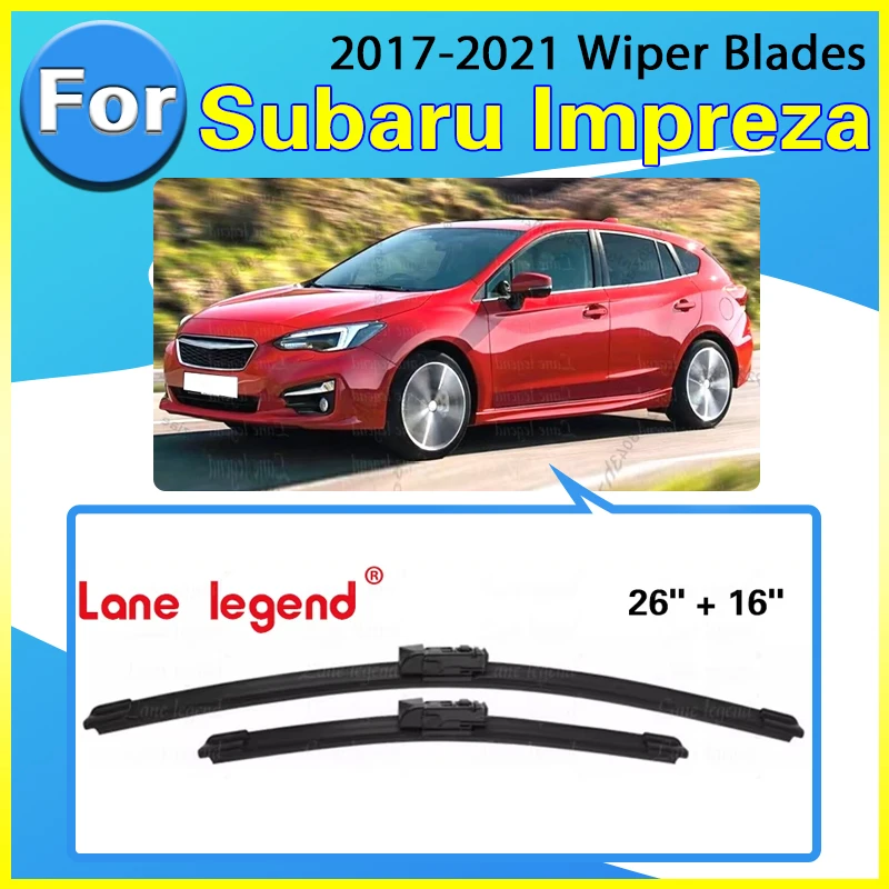 

Car Wiper RHD & LHD Front Wiper Blades 26"+16" For Subaru Impreza 2017 2018 2019 2020 2021 Windshield Windscreen Front Window