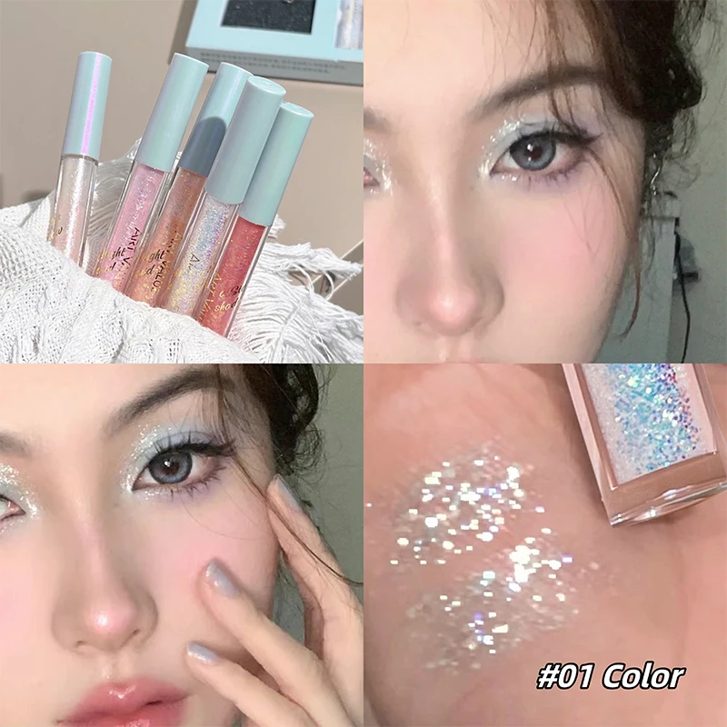 Diamond Liquid Eyeshadow Pearly Fine Sparkling Pailletten Lidschatten Highlighter Powder Glitter Shimmer Eye Shadow Eyes Makeup Set
