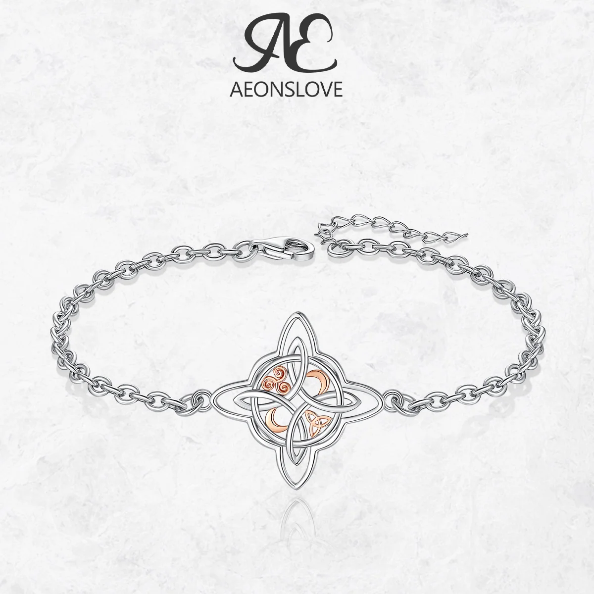 

AEONSLOVE браслет из стерлингового серебра 925 пробы с узлом ведьмы, регулируемый браслет с узлом кельтики, амулет ведьмы, духовные украшения, подарки на вечеринку