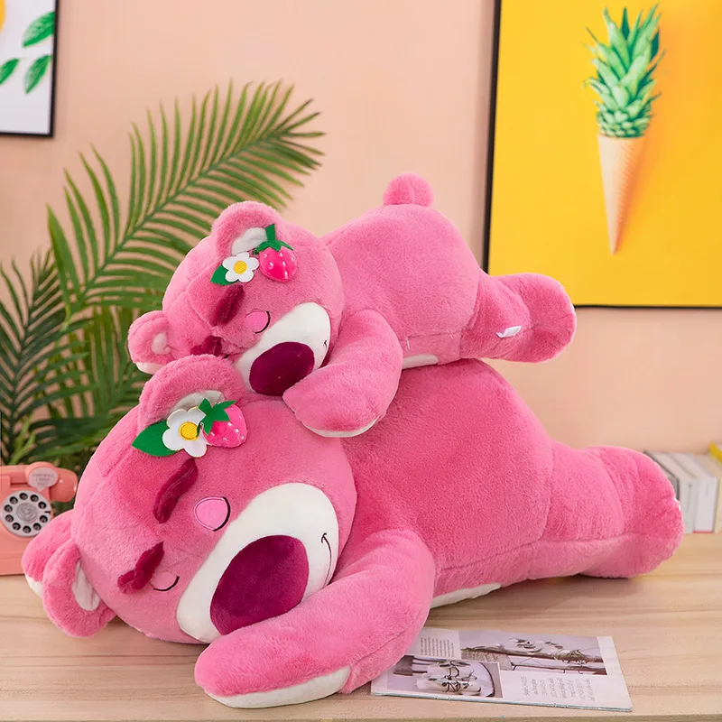 40/90cm Disney Lotso Plush Toys Toy Story3 Crouching Kawaii Pixar Anime Plushie Pillow Dolls Soft Stuffed Gift for Children