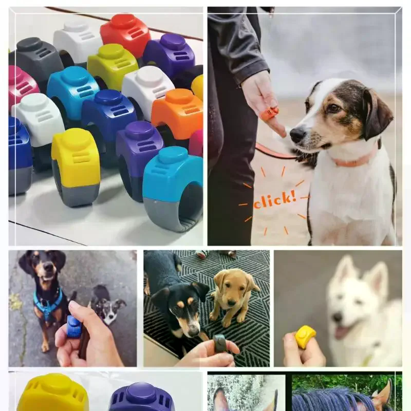 Picture 4: 1pc Plastic  Ring Clicker Pet Mini Finger Clicker Training Equipment Obedience Rattle Trainer Clicker Training Rattle Pet Suppli