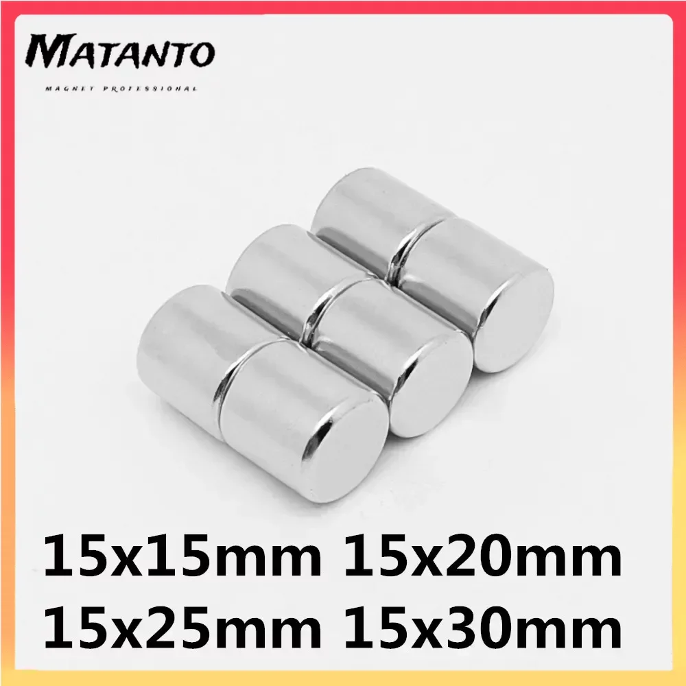 15x15 15x20 15x25 15x30 mm Round NdFeB Super Strong Neodymium Magnet N35 Super Powerful Rare Earth NdFeB Iron Boron Magnets