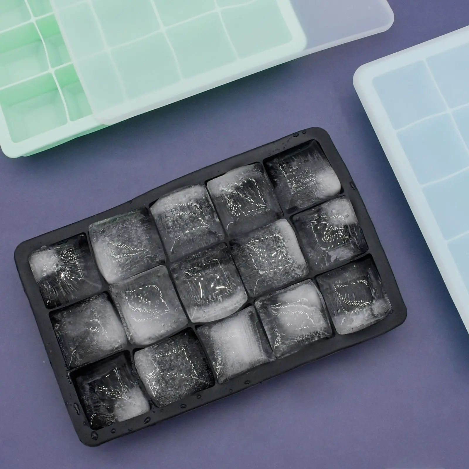 15 grid silicone ice grid creative home DIY ice block mold with cover ice making mold
