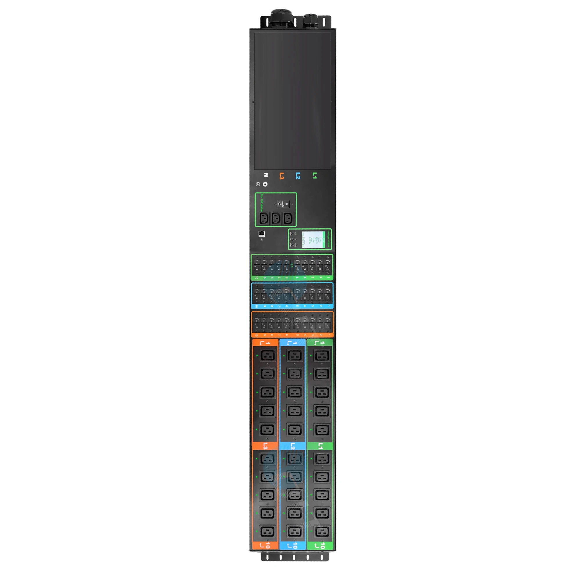 3-Phase 415V 200A Smart PDU 30-Port C19 Power Distribution Equipment with Remote Monitoring Control Oil 415V 200A Breakers