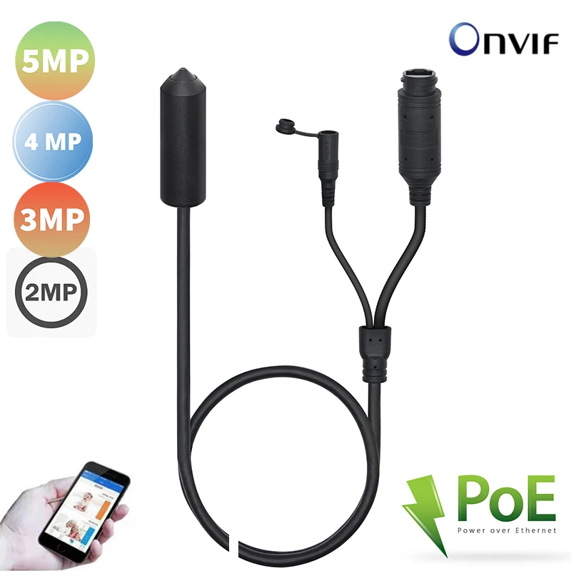 5MP 4MP 3MP 2MP POE Power Mni Covert IP Camera Surveillance Network Video Camera Support IP Cam Mini Bullet WEB Camera Pin hole