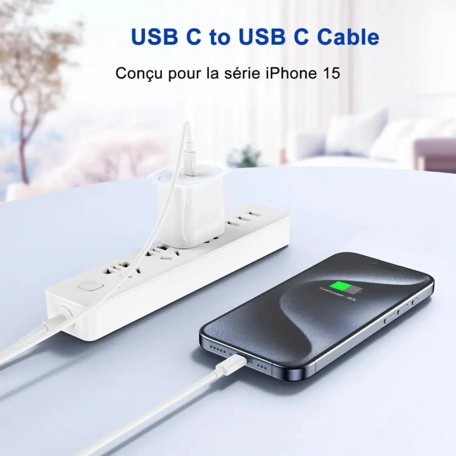 PD 100W Dual USB-C Fast Charging Cable For iPhone 15 16 17 Pro Max 15 16 Plus Samsung Moto Huawei Realme Type C to Type C Cable