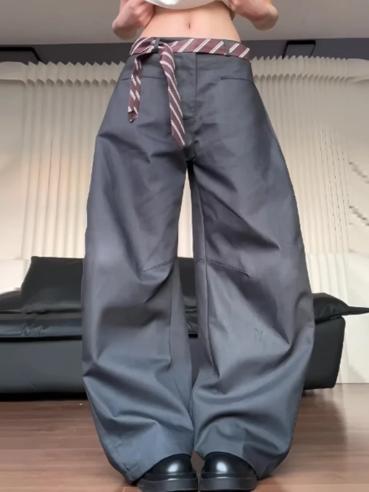 2026 New American Vintage Premium Texture Casual Pants Men Women High Waist Slim Fit Versatile Straight Wide Leg Suit Pants
