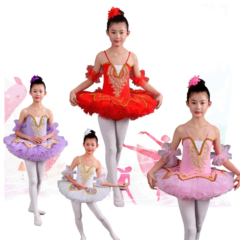 

2022 Fashion Lake Costume Professional Ballet Tutu White Swan Pancake Girls Children Dress Kids Ballet Dress Ballet Tutu Dresses