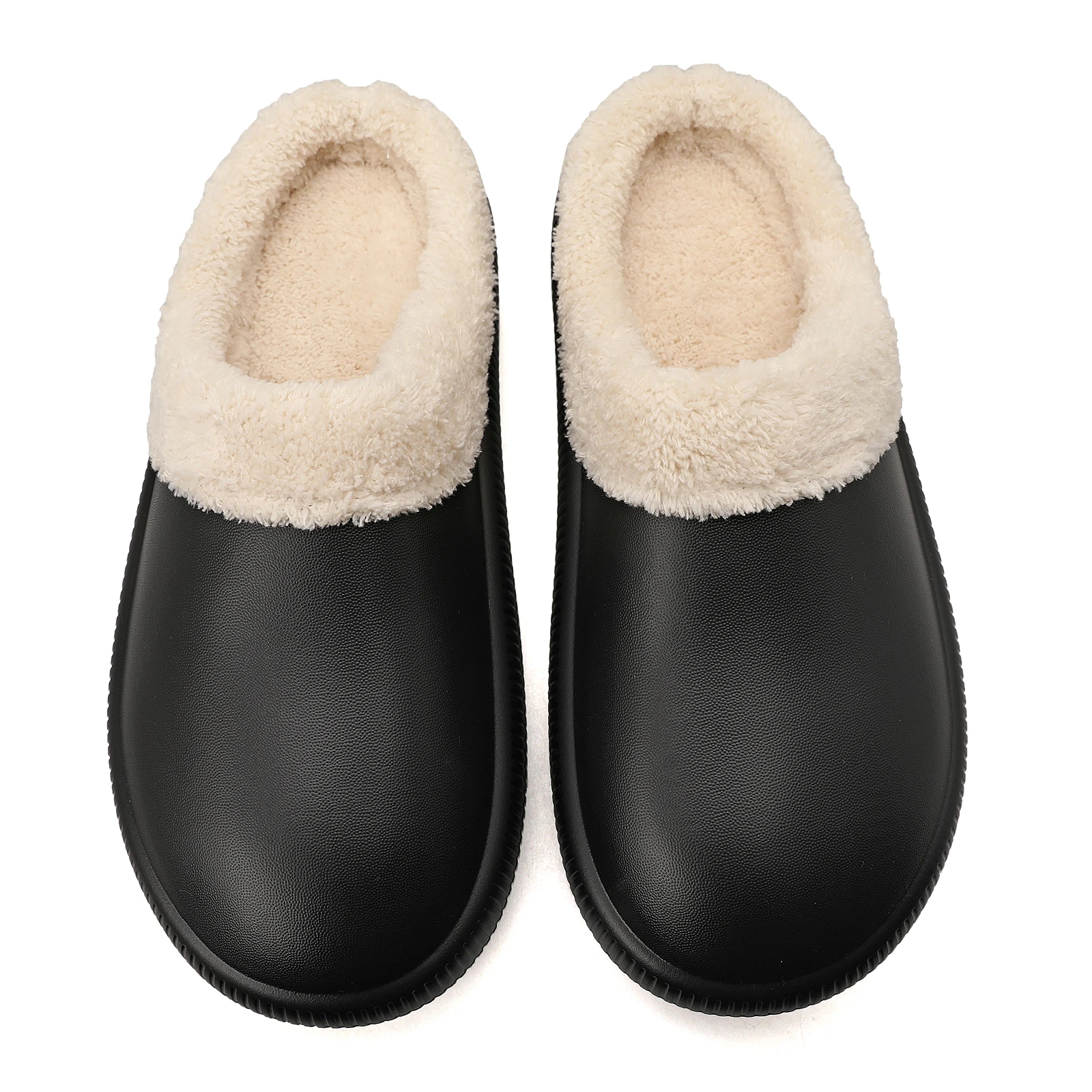 Winter Men Women Slippers Warm Furry Slides Soft Indoor Home Cotton Shoes Lovers Casual Fluffy Bedroom Slippers Plush Fur Clogs