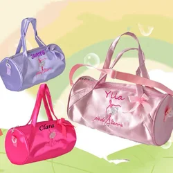 Borsa da ballo per bambini per ragazze, borsa da viaggio personalizzata per bambini, borsa da viaggio Weekender, borsa per scarpe da balletto con monogramma, borsa per pannolini per bambini