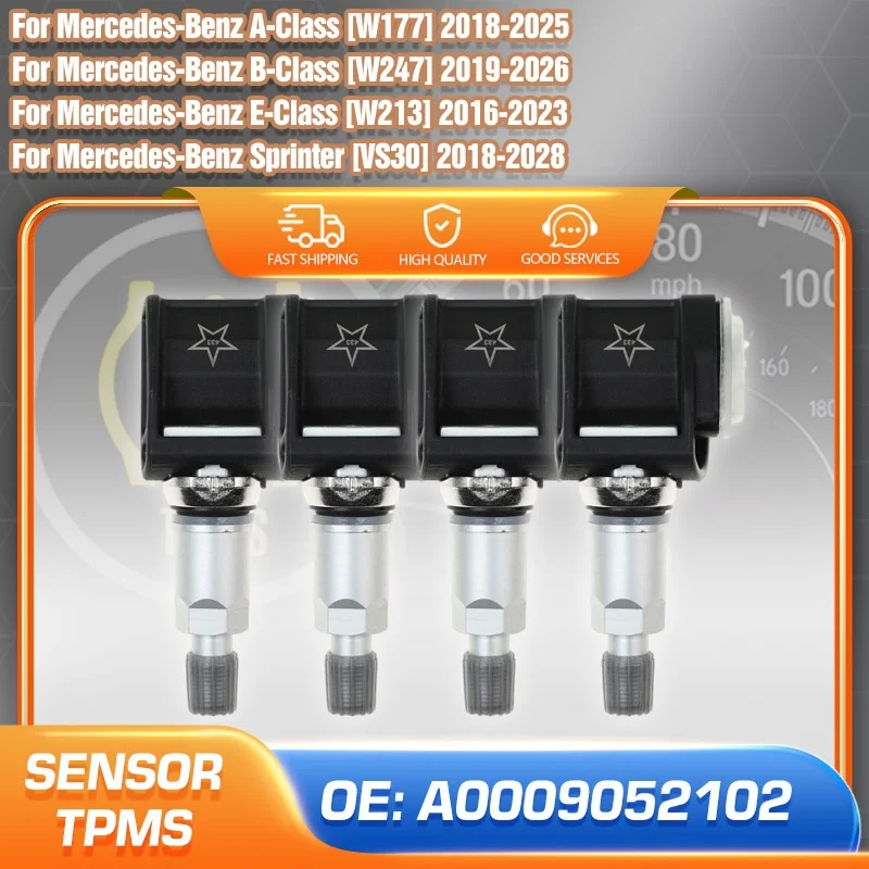 

4 шт. 36106887147 A0009052102 Датчик давления в шинах TPMS 433 МГц для Mercedes-Benz E-Class W213 CLS BMW X7 SUV Alpina