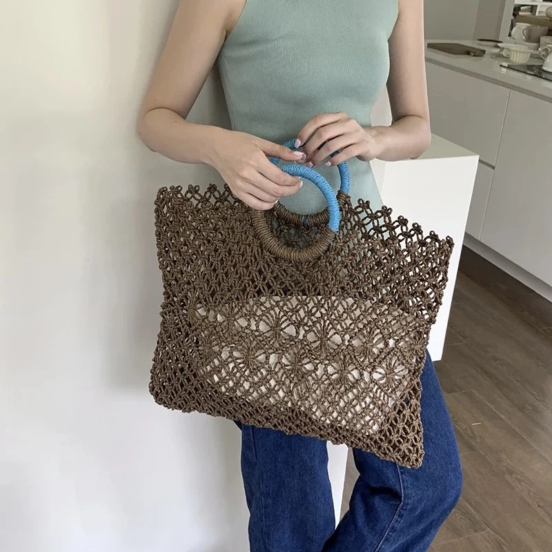 Boho Woven Straw Tote Bag for - Luxury Bags For Travel ulasan dan harga