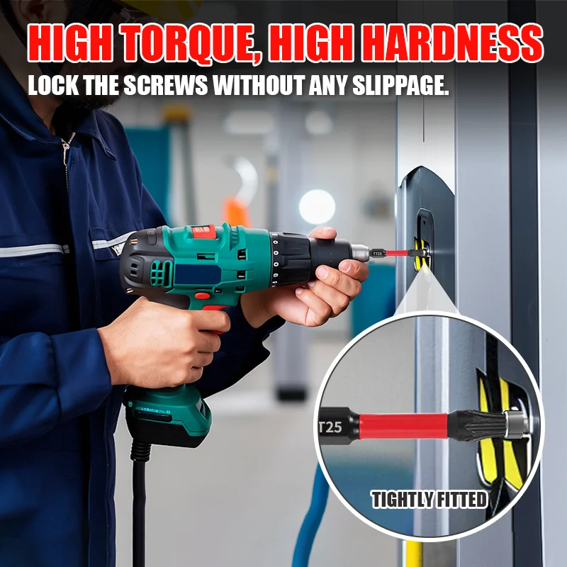 Torx 보안 비트 세트 S2 강철 자기 보안 스크루 드라이버 세트 상어 진공 T7-T40 용 25/50mm 스타 스크루 드라이버 세트