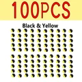 100 piezas Negro Amarillo