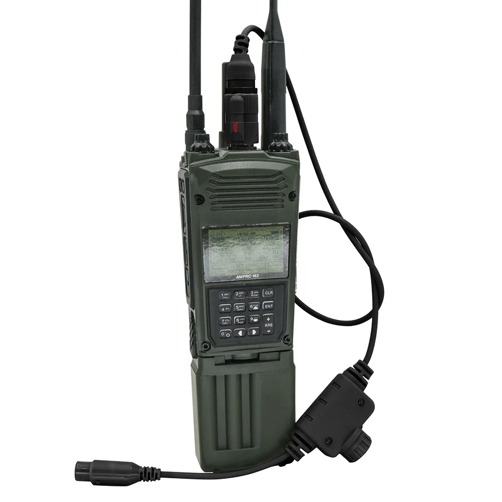 Tactical Ptt 6 Pin U94 PTT for PRC-163/148/152 Harris Military Radio Non-Functional Walkie Model for ShootingTactical Headset