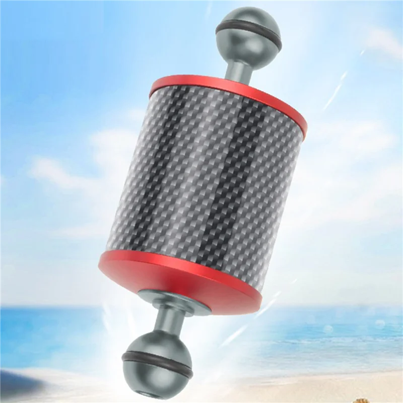 

FUFU 4X Dia 60Mm Carbon Fiber Float Buoyancy Aquatic Arm 5 Inch For DSLR Camera Tray Underwater Diving Accessories, Red