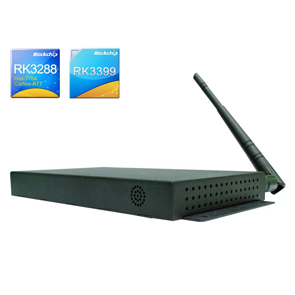 RK3399 Android Media Player for Shop Mall Restaurant Advertising Publish Remote Control Android Digital Signage Dongle Player