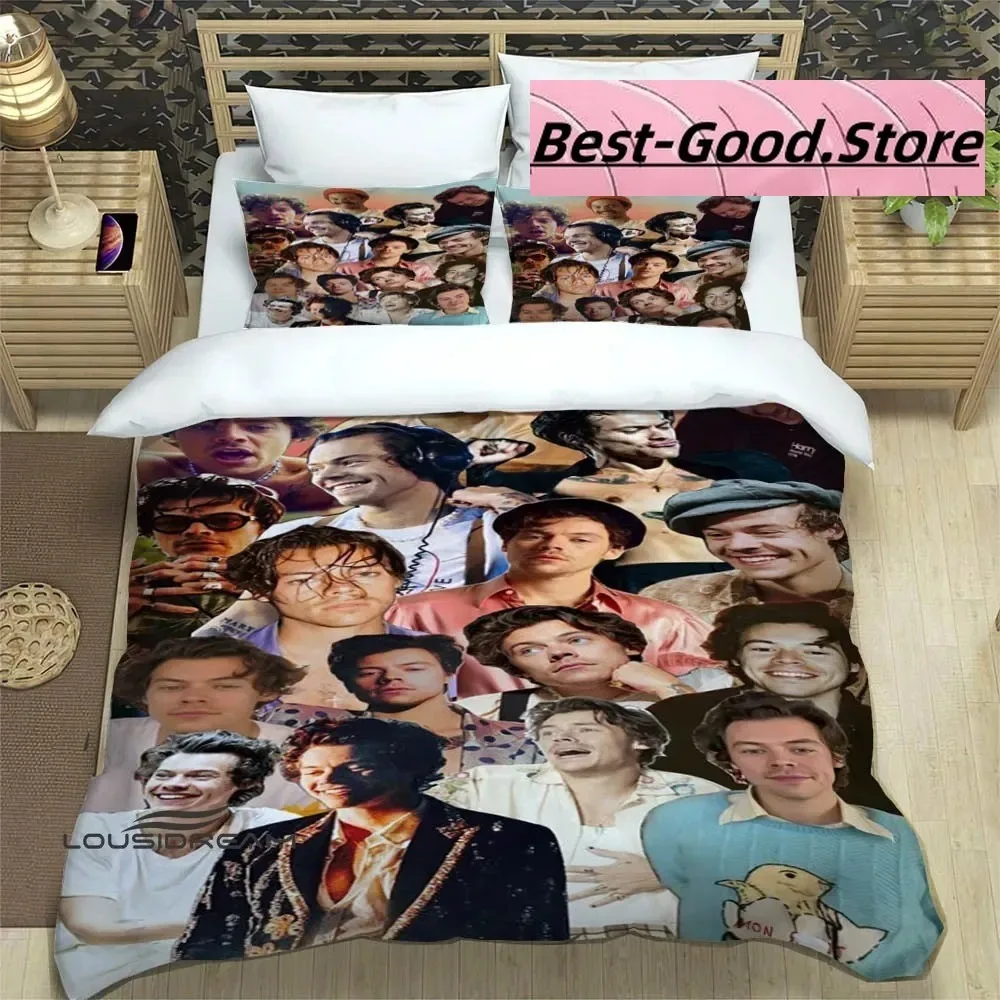 3D Print Singer H-Harry-S-Styles Bedding Set Boys Girls Twin Queen King Size Duvet Cover Pillowcase Bed boys Adult Bedroom