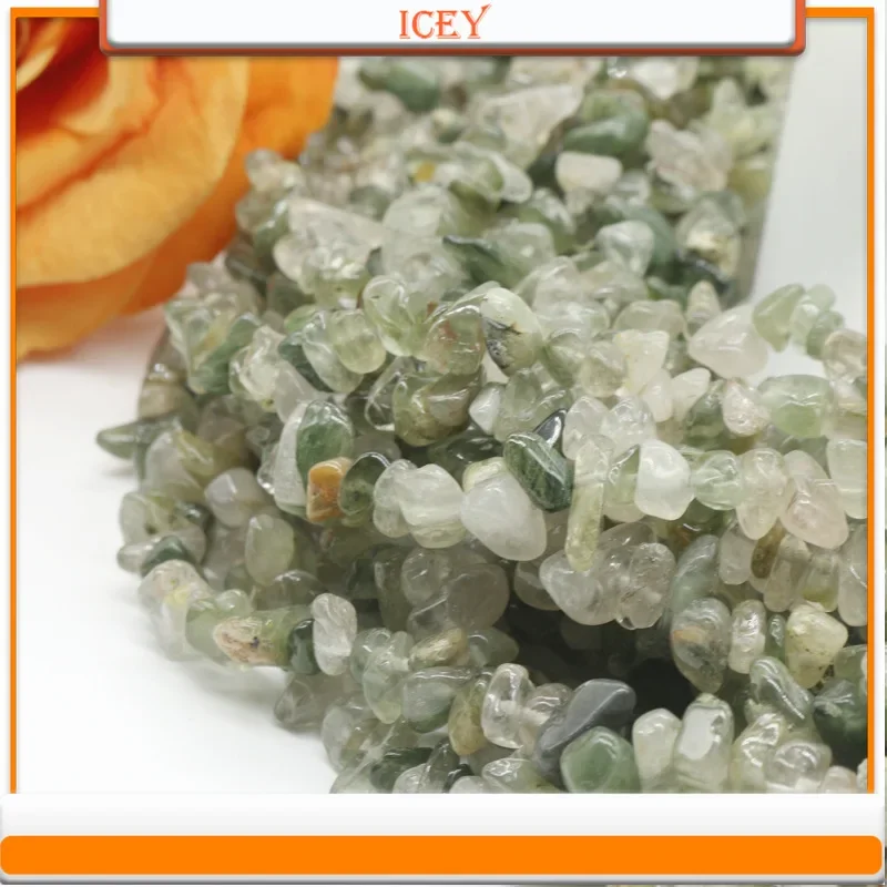 10pcs Green Crystal Crushed Stone 5-8mm Crystal Crushed Stone Semi Finished Beaded Water Grinding Crushed Stone Scattered Beads