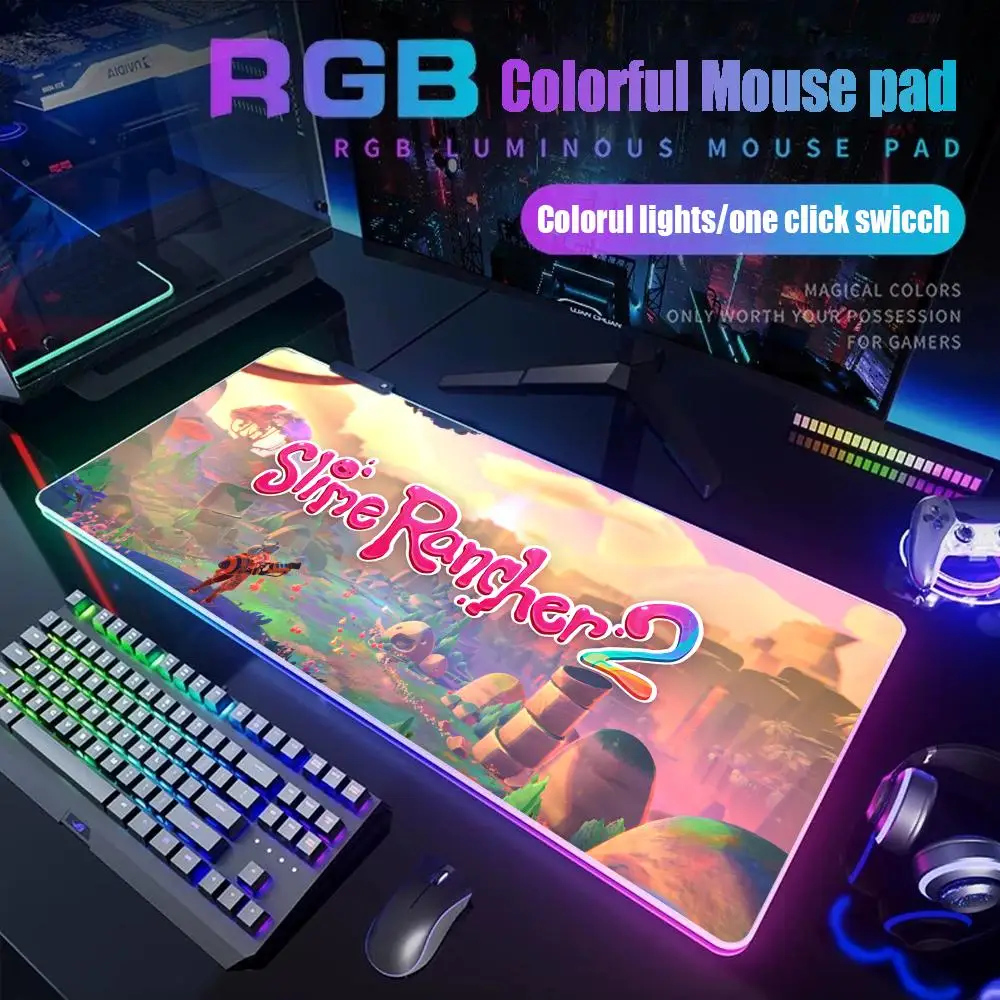 

Rancher 2 Mouse Pad Gamer Rgb Desk Mat Back Light Led Mousepad Setup Gaming Accessories Deskmat Big Mousepepad Backlight