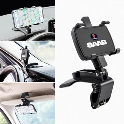 Car Mobile Phone Holder Sun Visor Dashboard GPS Bracket For SAAB Scania 93 95 9000 900 9-4X 9-7X 9-2X 9-X 600 99 Monster GT750