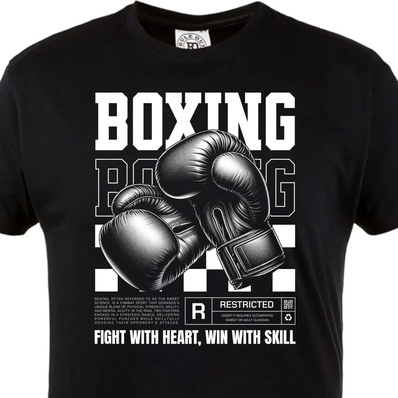 Boxing T Shirt Men Fight With Heart Win Skill Gloves Gym Sport Te vintage Washed Comfortable Slightly designer clothes homme