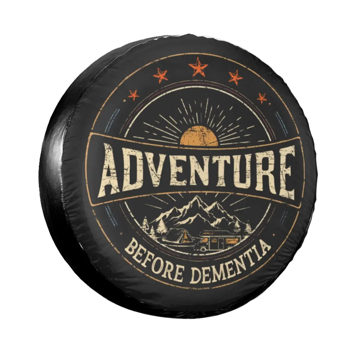 Funny Adventure Camper Travel Spare Wheel Tire Cover for Honda Mountain Dust-Proof Vehicle Accessories 14\