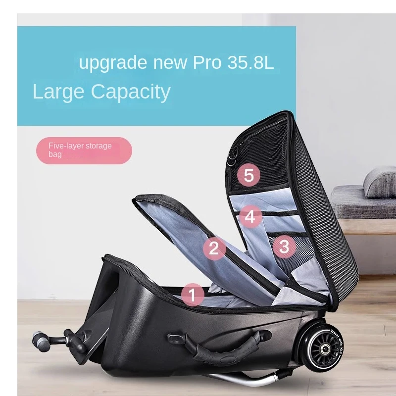 Kinderkoffer Op Wielen Baby Luie Trolley Tas Kan Zitten En Rijden Op Trolley Bagage Cabine Handbagage Koffers Kinderen Reistas