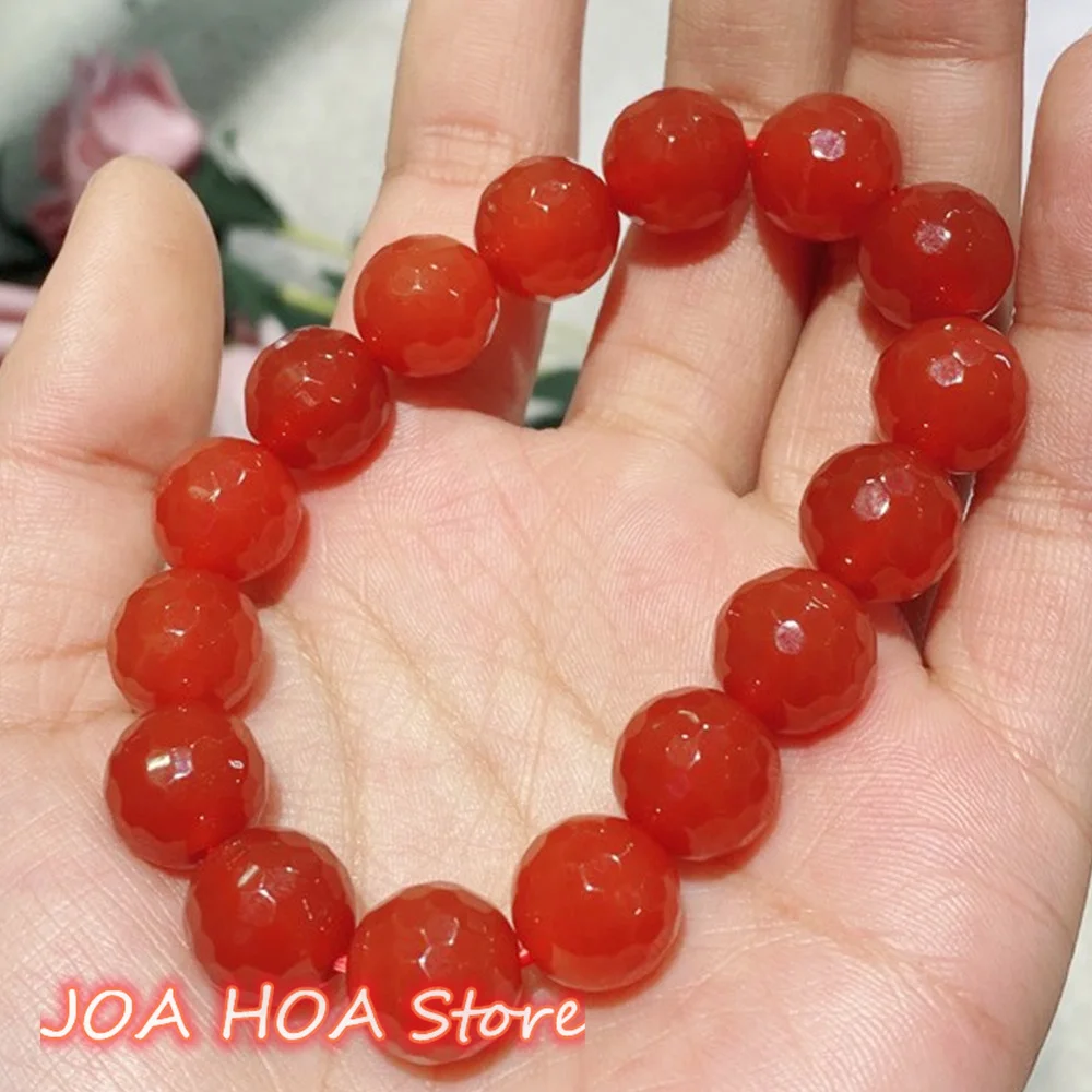 Latest Style Real Certified Jade BANGLE Natural Agate Hand-carving Grinding Polyhedral Beads String Chain Bracelet Boutique Jewe