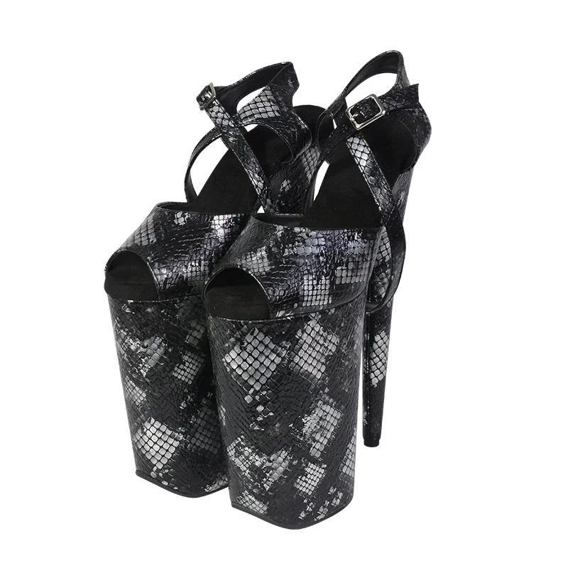 New Century Serpentine Exotische 26 cm hochhackige Sandalen Pole Dance Sandalen Nachtclub Laufsteg Sandalen