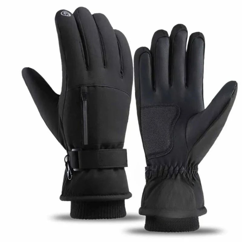 قفازات شتوية مقاومة للماء من الصوف تعمل باللمس - قفازات ركوب الدراجات النارية والجري في الهواء الطلق ومضادة للانزلاق ودافئة بإصبع كامل #1