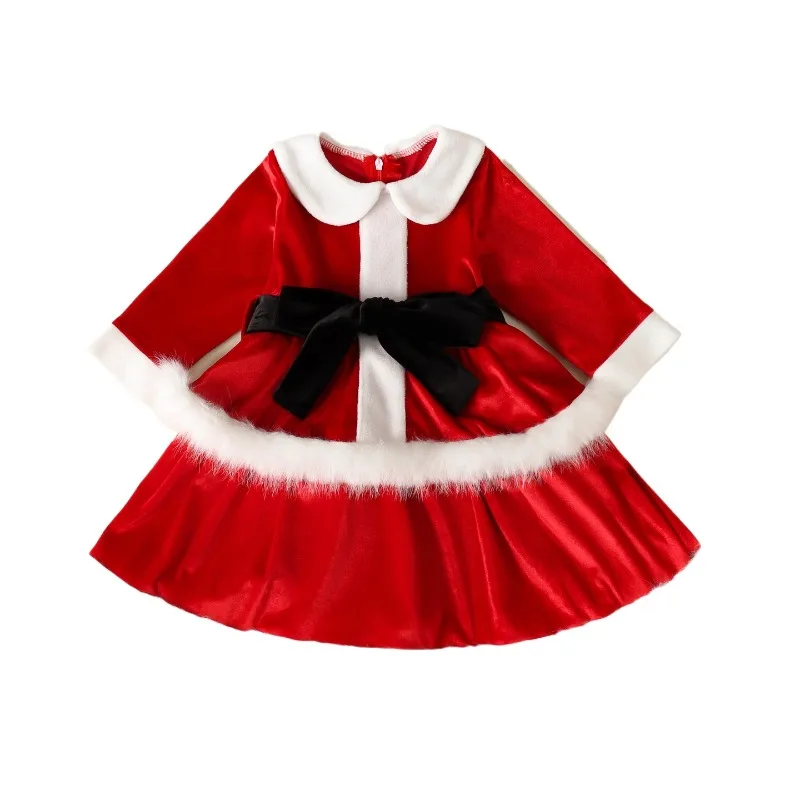 Children's Christmas Girl Dresses Cute Gingerbread Man Princess Styles Warm Holiday Dresses That Let Girls Glow During Christmas