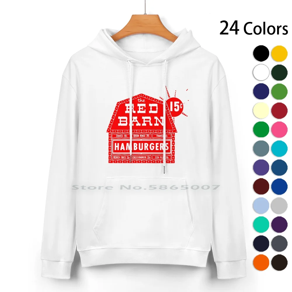 Classic Youngstown : Red Barn Pure Cotton Hoodie Sweater 24 Colors Youngstown Ohio Red Barnbuster Hungries Chicken Hamburgers