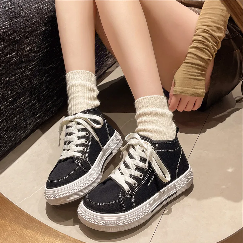 Sepatu kasual wanita Espadrilles Platform semua Cocok musim gugur Creepers Modis Wedge Basket Musim Panas 2024 musim gugur bakiak lucu olahraga baru Leisu