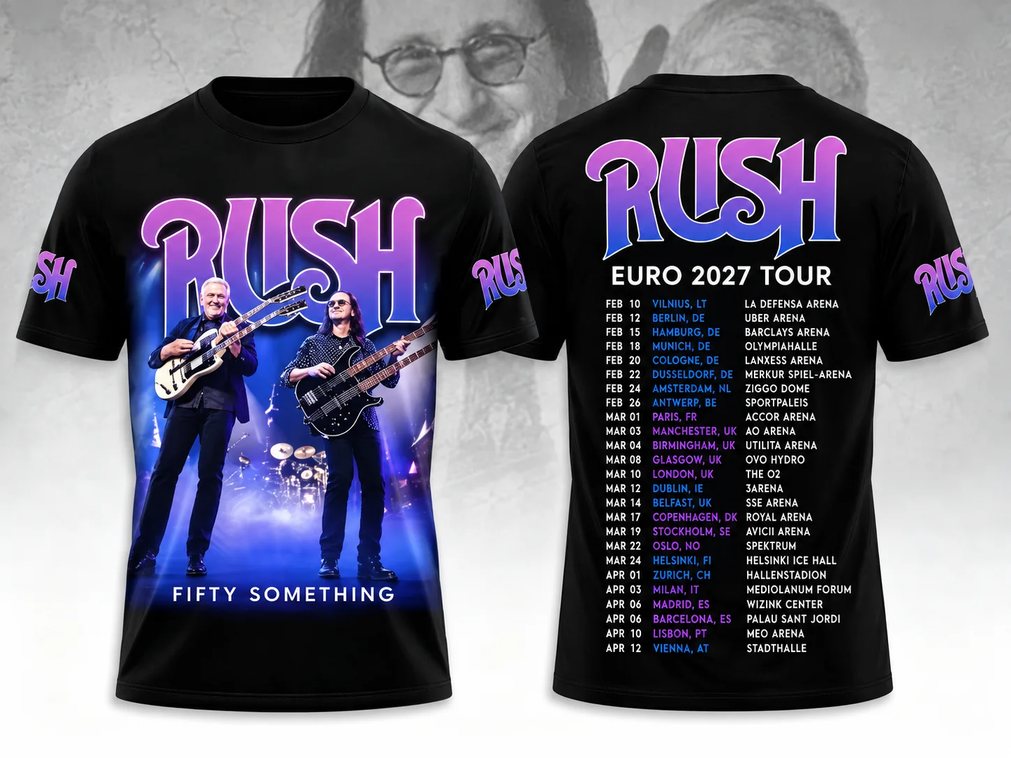 Rush Tour 2027 3D Printed Men's and Women's Short-sleeved T-shirts Hip-hop and Rock T-shirts Retro Tops Streetwear Men Clothing