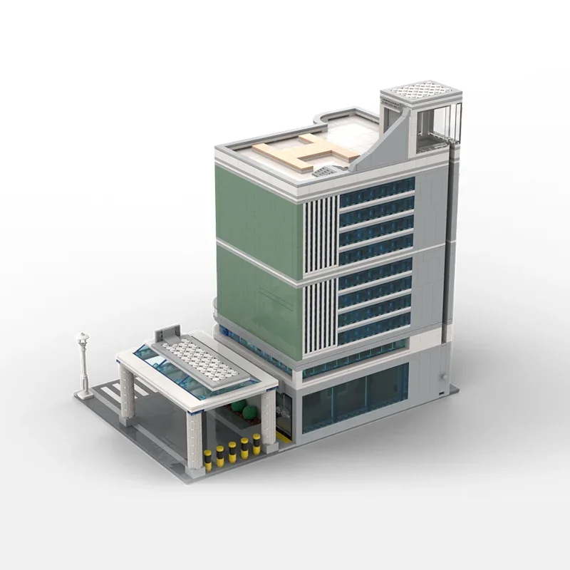 3877 قطعة MOC وحدات مستشفى أيقونات نموذج اللبنات العمارة تجميع هدايا عيد الميلاد لعبة إبداعية فكرة الطوب الاطفال
