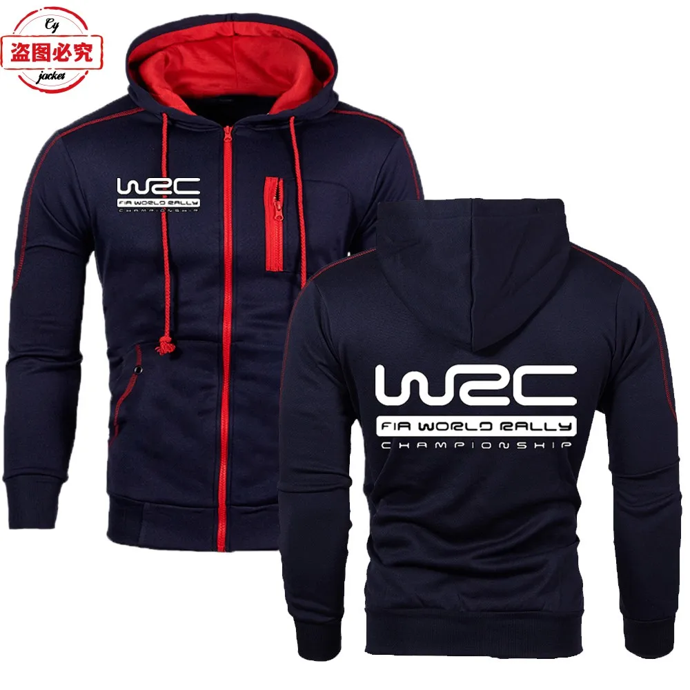 Customized printed clothing Printed logo Locomotive jacket Racing clothing Men's top Casual sweater Work clothing Group