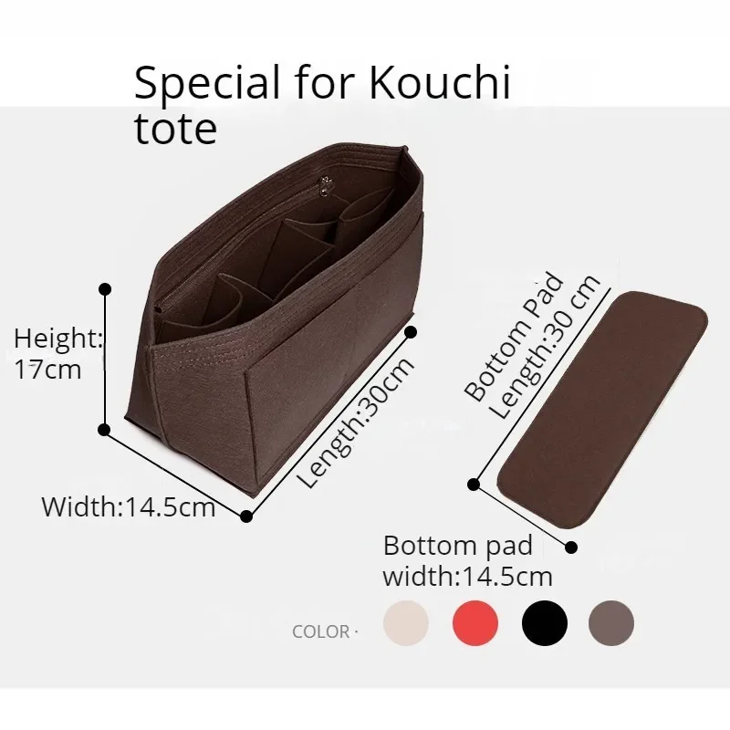 HAVREDELUXE Bottom Pad For Coach Tote Bag City33 Brown Handbag Base Shaper Purse Insert Storage Lining Bag Organizer