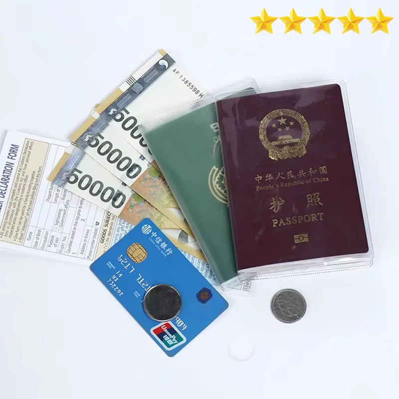 【Hot sales】1-3PCS Passport Protective Cover Transparent Frosted, PVC Material Waterproof Document Case