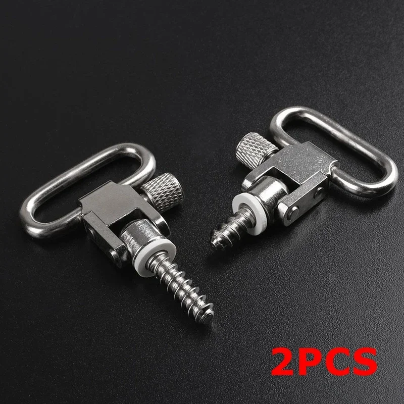 2PCS 1'' Steel Sling Swivel Mount Adapter Airsoft Hunting Sling Swivel Stud Quick Detach Sling Adapter Hunting Gun Accessories