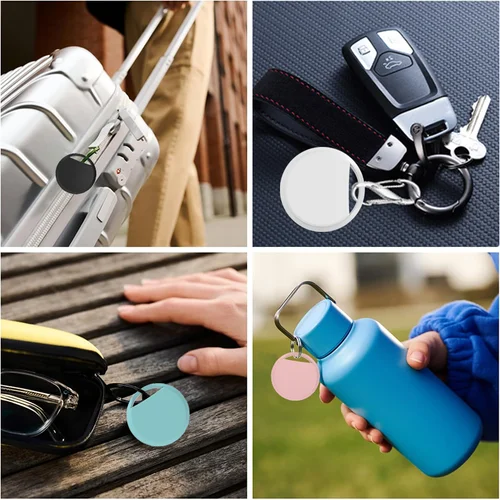 Imagen 2 del producto Paquete de 5 rastreadores GPS Bluetooth para iOS, funciona con Apple Find My App, posicionamiento Global para bolsa de equipaje, cartera para coche, etiqueta inteligente para bicicleta