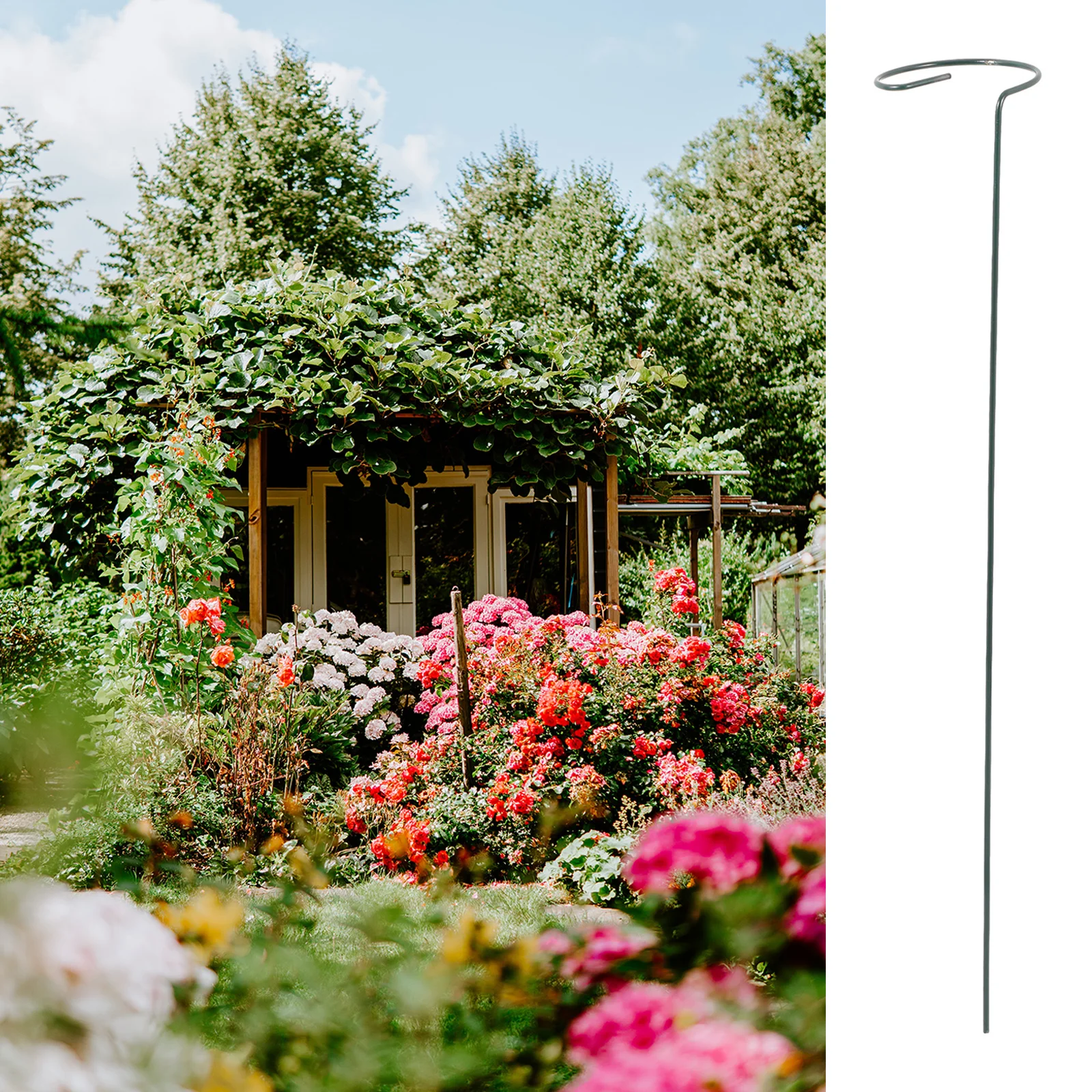 

6Pcs Supporting Rods for Plants Safe Comfortable Hand Feeling Plant Trellis for Patio Plant Support Stakes Flower Pot Stakes