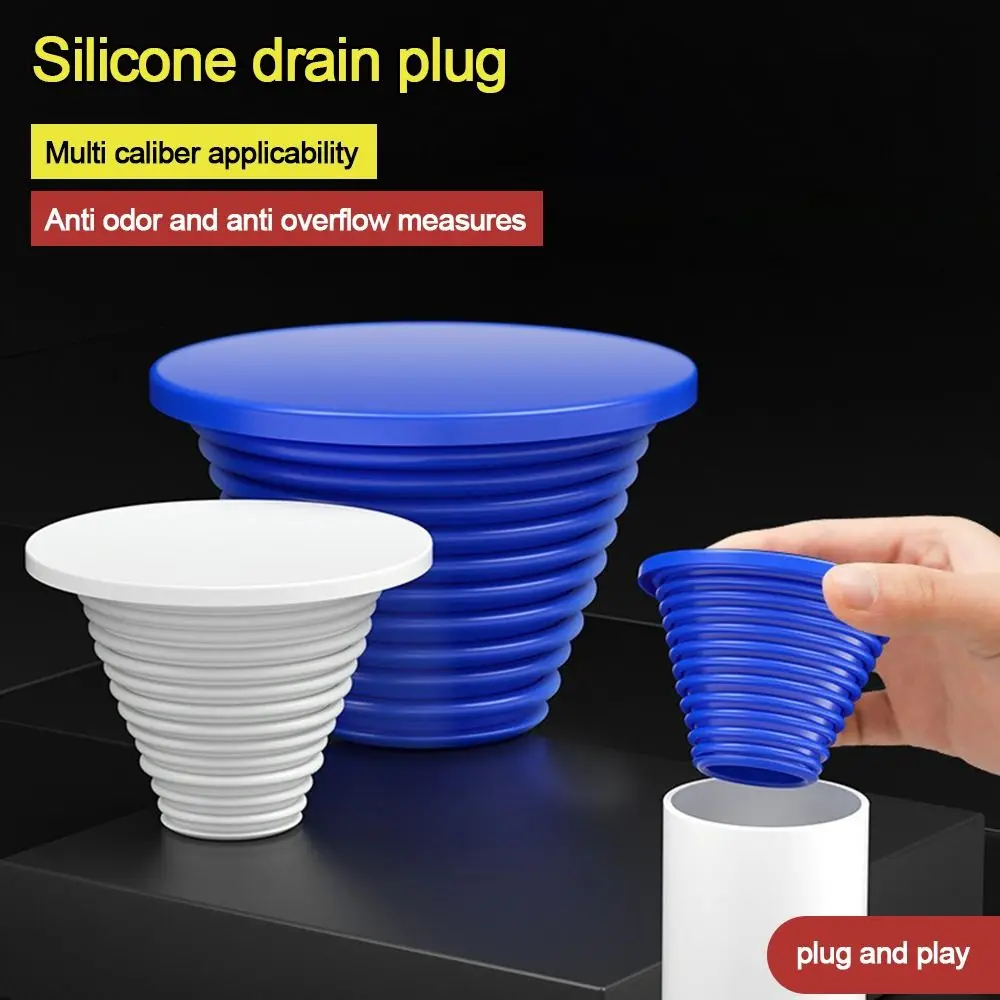 

Durable Silicone Sewer Pipe Sealing Ring Water Pipe Plug Useful Anti Odor Floor Drain Kitchen Sink Replacement Stopper Bathtub