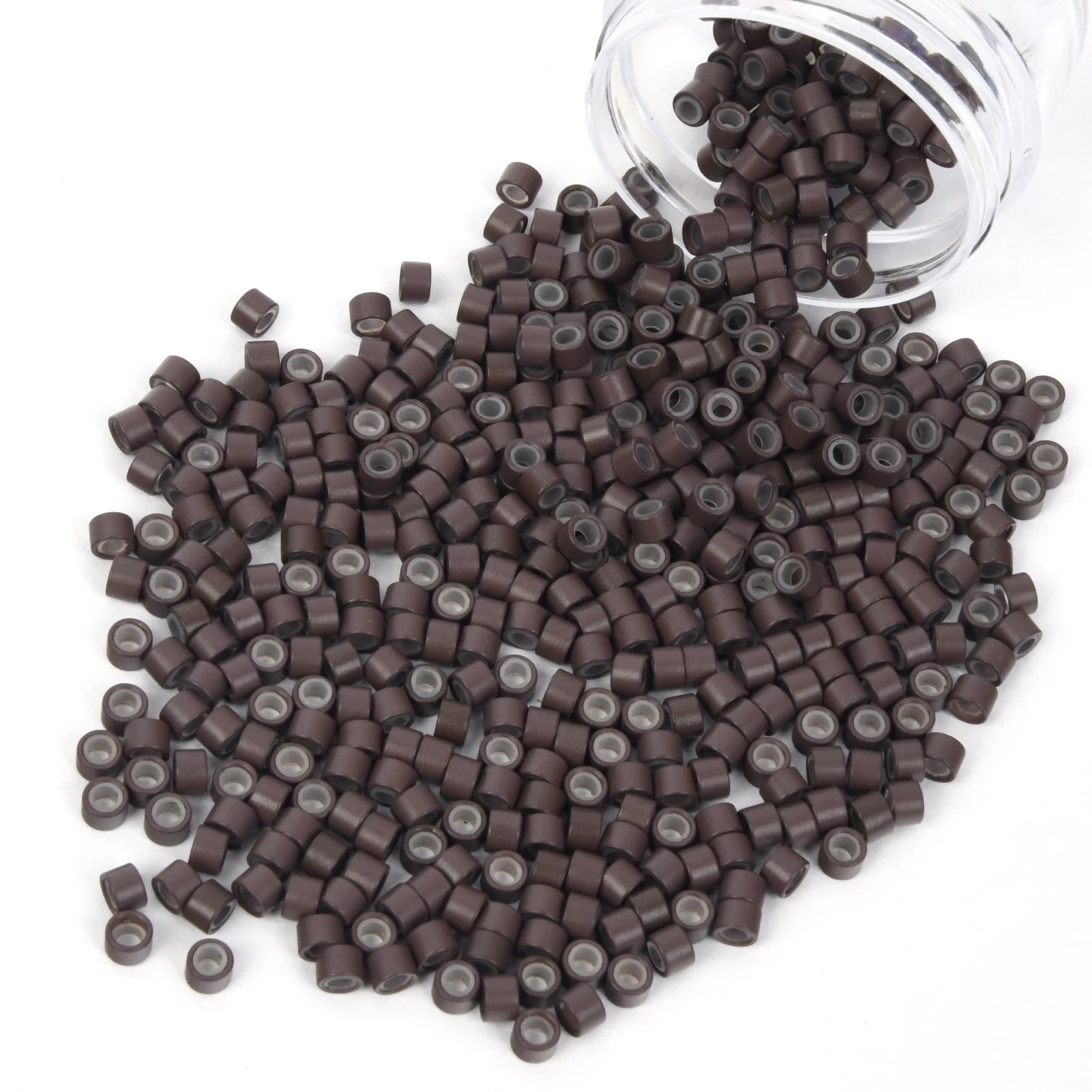 K.S WIGS 4030 실리콘 마이크로 링, 헤어 익스텐션 액세서리, 구리 비즈, 링크 4.0*2.0*2.0mm, 멀티 컬러, 600 PCs, 800PCs